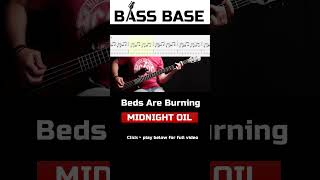 Midnight Oil  Beds Are Burning  Bass cover with tabs [upl. by Jp]