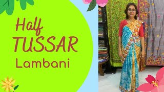 Boutique Rupantar  Booking No 9073265772 Half Tussar Lambani Saree [upl. by Mccarthy868]