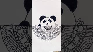 Cute panda mandala artmandalaart trendingshorts [upl. by Nnazus]