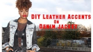 DIY Leather Accents on a Denim Jacket [upl. by Rangel]