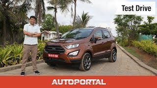 Ford Ecosport S Ecoboost  Test Drive Review  Autoportal [upl. by Edgell]