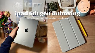 unboxing the iPad 6th Gen in 2023  apple pencil alternative 📦 [upl. by Isidora]