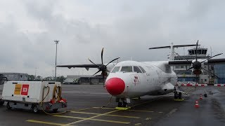 DAT  Danish Air Transport am Flughafen Saarbrücken SCN  ATR 42 [upl. by Ekram]