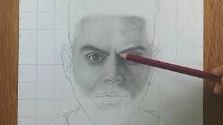 Drawing Portrait with Doms Sketch Pencils [upl. by Aihsia]