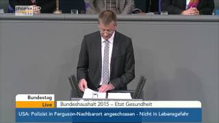 Bundestag Debatte zum Etat des Gesundheitsministeriums mit Hermann Gröhe am 25112014 [upl. by Press]