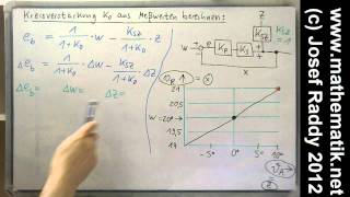 PRegler ► Beispiel Heizung ► Kreisverstärkung berechnen mit Formel für Regeldifferenz [upl. by Kciredorb]