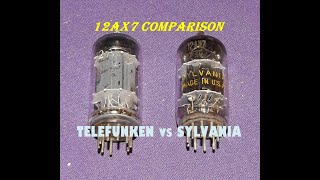 Tube Comparison Telefunken 12AX7 vs Sylvania Black Plate 12AX7 [upl. by Aguste821]