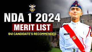 NDA 1 2024 Merit List Out Now  UPSC  SSB Interview [upl. by Burrus]