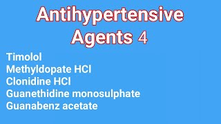 Antihypertensive agents 4  Medicinal Chemistry  III B Pharm V Sem  Unit 2  III Pharm D [upl. by Tepper]