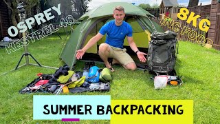 Packing my Osprey Kestrel 48 with Ultralight Backpacking Gear [upl. by Milinda]