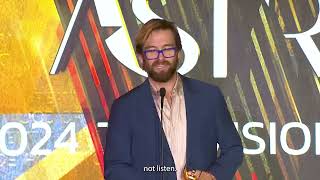 Antony Starr  The Boys Acceptance Speech  Astra TV Awards [upl. by Merrow]