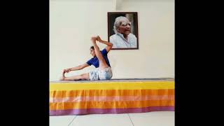 Practiced Akarna Dhanurasana and Yogadandasana iyengaryoga [upl. by Bounds49]