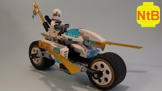 LEGO NINJAGO SONS OF GARMADON custom ZANES ICE BIKE [upl. by Marabel]