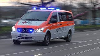 RTW MHDNEF DRK Stuttgart auf Alarmfahrt an der Feuerwache 3 [upl. by Ear]