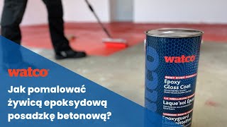 Jak pomalować żywicą epoksydową posadzkę betonową w garażu lub magazynie  Watco Epoxyguard [upl. by Ayaet]