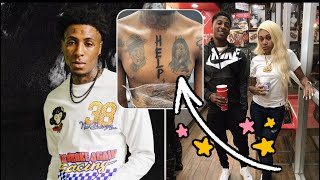 NBA YoungBoy Tattoos Over Jania Face Tat On His Chest😳😱 [upl. by Siskind]