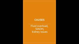 Hyponatremia Know its causes and symptoms 🩺💧 Nursing NurseEducation Hyponatremia PatientCare [upl. by Johiah752]