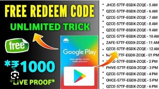 1000 Free Google Redeem Code [upl. by Hgieloj820]