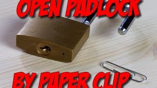 How to open padlock without key using paper clip  lifehack [upl. by Everrs]