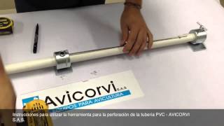 INSTRUCCIONES HERRAMIENTA PARA PERFORAR TUBERÍA PVC PARA BEBEDEROS DE NIPPLE [upl. by Htebazila]