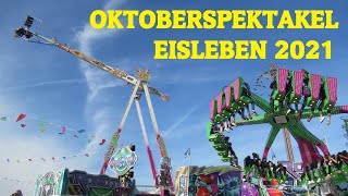 Oktoberspektakel Eisleben 2021 Ersatz für Eisleber Wiese Rundgang mit allen Attraktionen [upl. by Nnire113]