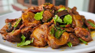 pangra fry nepali stylechicken gizzard recipe how to make pangra fry nepali styleKalpana Kitchean [upl. by Annoynek]