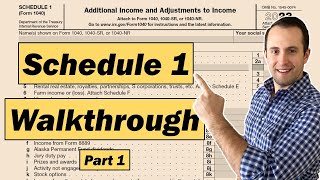 How to Fill Out Schedule 1 Form 1040 Part 1 [upl. by Ahsal]