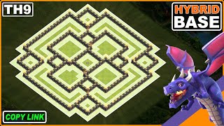 NEW TH9 HYBRIDTROPHY Base 2024 COPY LINK  Town Hall 9 TH9 Base Design – Clash of Clans [upl. by Mou]