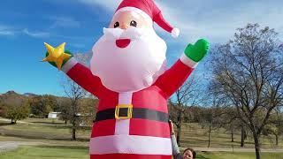 2021 Walmart 14ft Santa inflatable unboxing and review [upl. by Nalyad380]