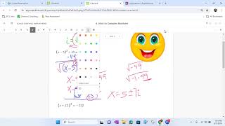 Solving Vertex Form Quadratics With Imaginary Numbers [upl. by Crichton490]