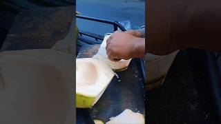 fantastic open green coconut shorts streetfood viral coconut asmr [upl. by Aettam]