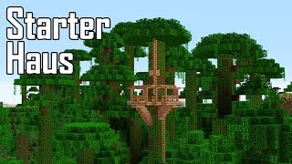 Minecraft Starter Haus  Baumhaus bauen  Starterhaus im Dschungel bauen in Minecraft deutsch [upl. by Lladnor838]