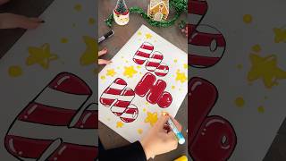 Cuadro navideño de lienzo 😍🎄🌟🤭 hacemos otro diseño manualidades adornosdenavidad lettering [upl. by Lightman631]