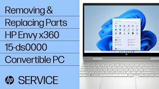 Removing amp replacing parts for HP Envy x360 15ds0000  HP Computer Service [upl. by Isied]