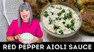 Red Pepper Aioli Sauce Recipe  Garlic Aioli Sauce  How To Make Aioli Sauce [upl. by Snevets]