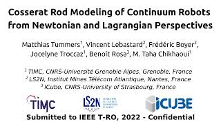 Cosserat Rod Modeling of Continuum Robots from Newtonian and Lagrangian Perspectives [upl. by Jenkins]