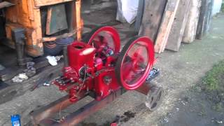 Amanco Chore Boy open crank hit and miss stationary engine [upl. by Kathlene]