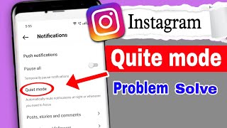 Instagram Par Quite Mod Kaise Hataye How To Turn Off Quite Mode On Instagram  Quite Mode Off Insta [upl. by Lali]