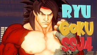 🌠 【MODS】 SFV AE  Ryu as Goku SSJ4 🌠 [upl. by Lachlan]