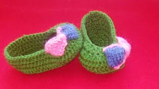 Tuto crochet chaussons au crochet 612 mois 12 [upl. by Ferrigno]