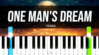 Yanni  One mans dream PIANO  SHEET MUSIC  MIDI 🎹 [upl. by Aeki]