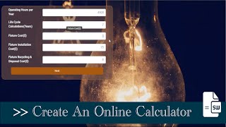 Building An Online Calculator with Excel [upl. by Dias218]