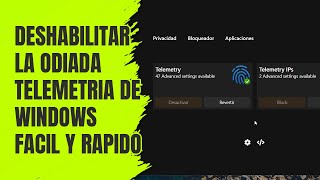 Deshabilitar la Telemetria de Windows 10 y 11 FACIL y RAPIDO [upl. by Austin]