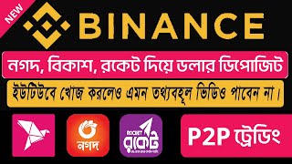 binance p2p dollar deposit । binance trading । Binance dollar deposit [upl. by Adekahs]