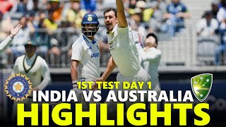 India vs Australia Highlights 1st Test 2024 Day 1  IND VS AUS [upl. by Luella886]