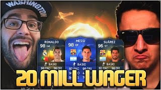 INSANE 20MILL TOTS WAGER  FIFA 15 [upl. by Ymorej]