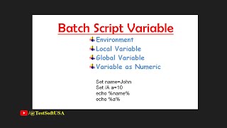 Windows Batch Script Variables explained  TestSoftUSA [upl. by Kathlin]