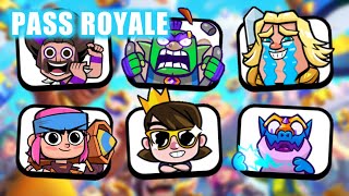 ALL Pass Emotes In Clash Royale  Season 165 [upl. by Herrera]