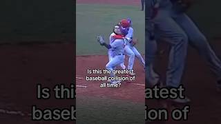 Is this the greatest baseball collision of all time mlb collegebaseball baseball baseballlife [upl. by Yddet]