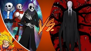 W D GASTER vs SLENDERMAN Undertale vs Creepypasta Cartoon Fight Club Episode 145 REACTION [upl. by Ellennej]